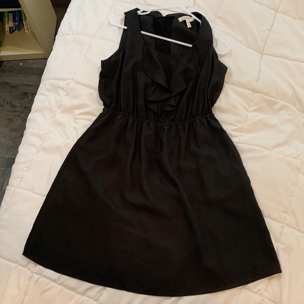 BCBGeneration Black Minidress with Ruffled top - Size S **WORN**